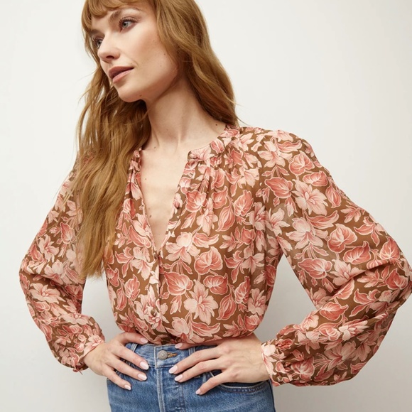 Veronica Beard Ashlynn Silk Blouse size 4 - Picture 1 of 7